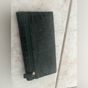 T anthony alligator pocket secretary Leather credit card Checkbook Wallet unisex